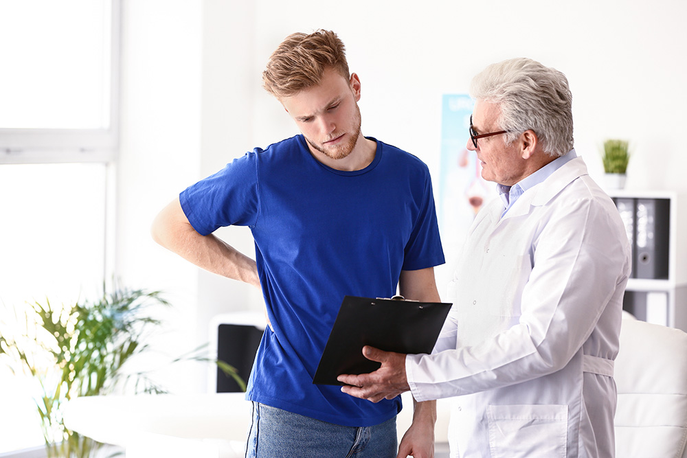 A patient learns from a doctor that he has chronic kidney disease.